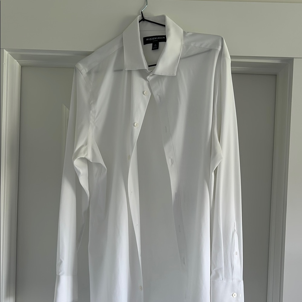 Men's White Dress Shirt by mizzen main